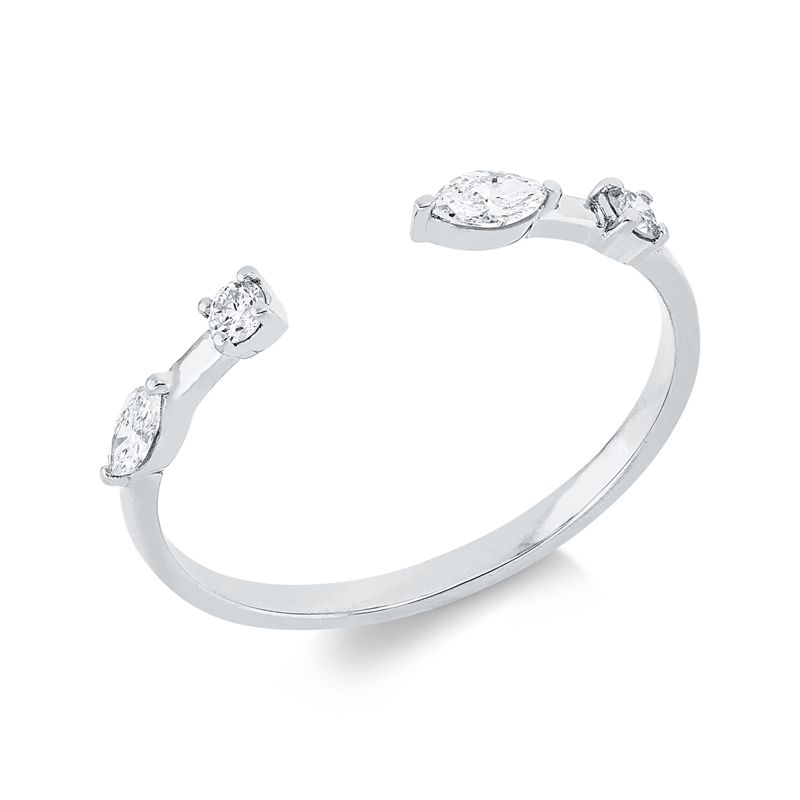 Modern Woman Ring Weißgold 18kt 0,2ct