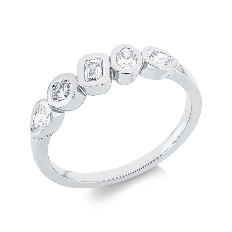 Modern Woman Ring Weißgold 18kt 0,5ct