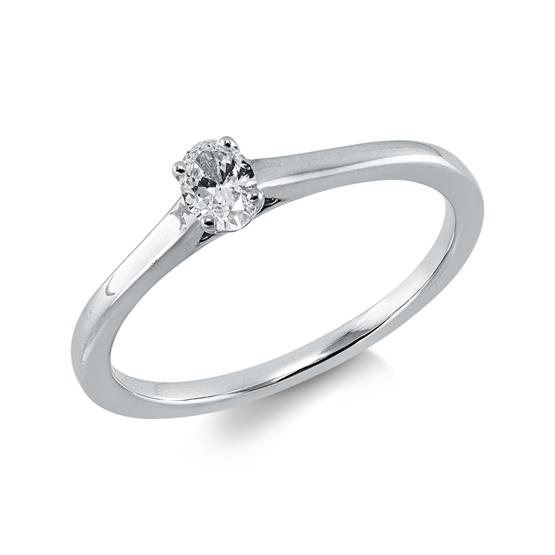 Solitaire Ring Weißgold 18kt 0,2ct