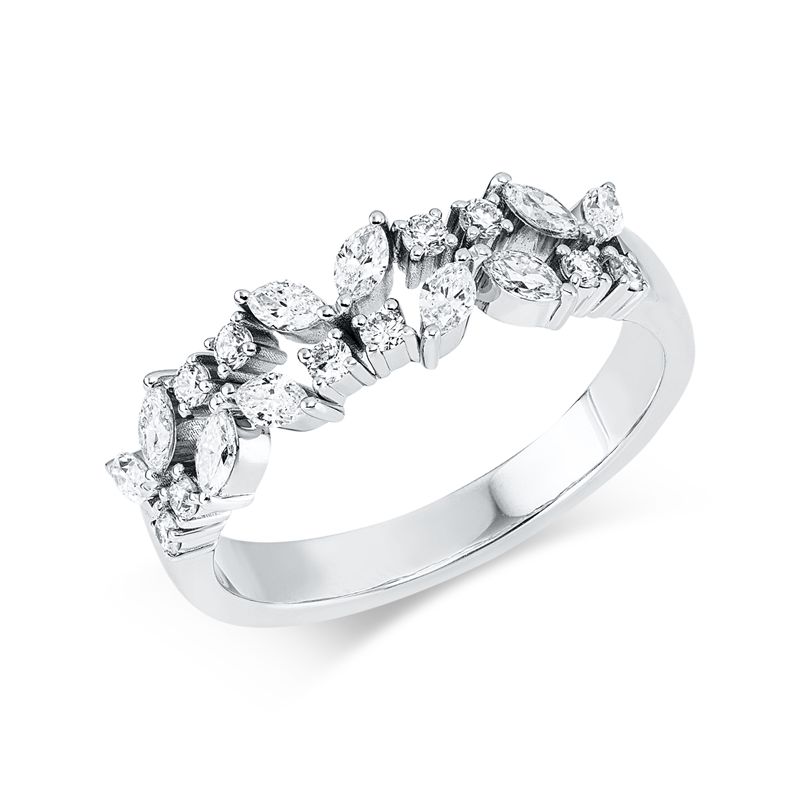 Modern Woman Ring Weißgold 18kt 0,61ct