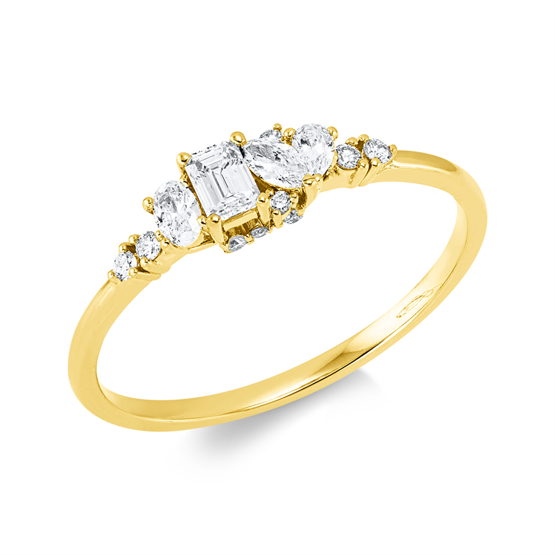 Baguette Ring Gelbgold 18kt 0,36ct