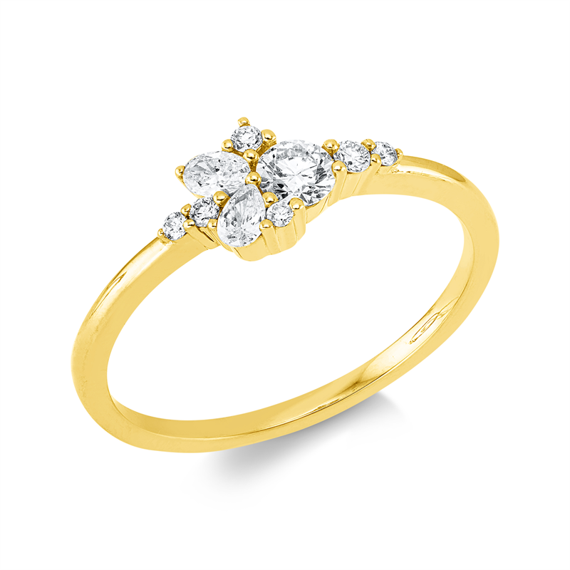 Modern Woman Ring Gelbgold 18kt 0,33ct