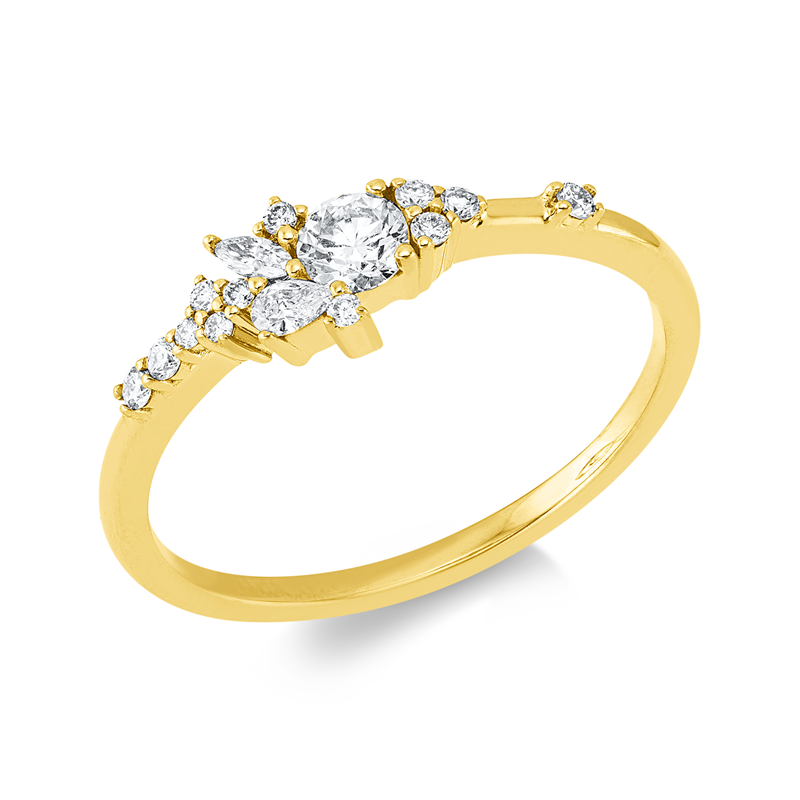 Modern Woman Ring Gelbgold 18kt 0,32ct
