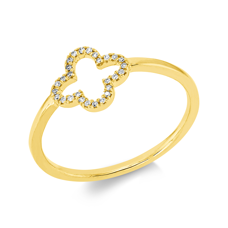 Modern Woman Ring Weißgold 18kt 0,05ct