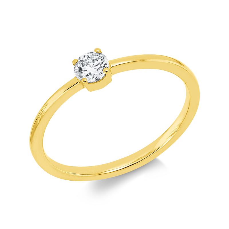 Solitaire Ring Weißgold 18kt 0,2ct