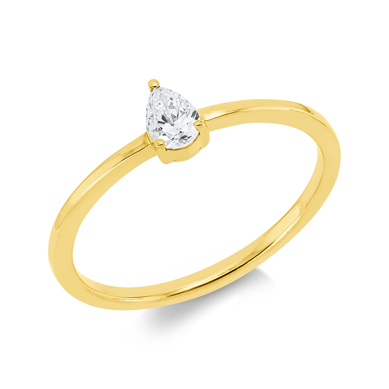 Solitaire Ring Weißgold 18kt 0,2ct