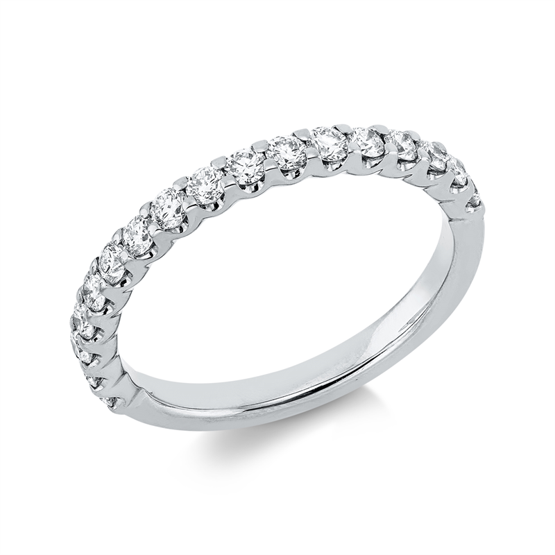 Memoire halb Ring Weißgold 18kt 0,52ct