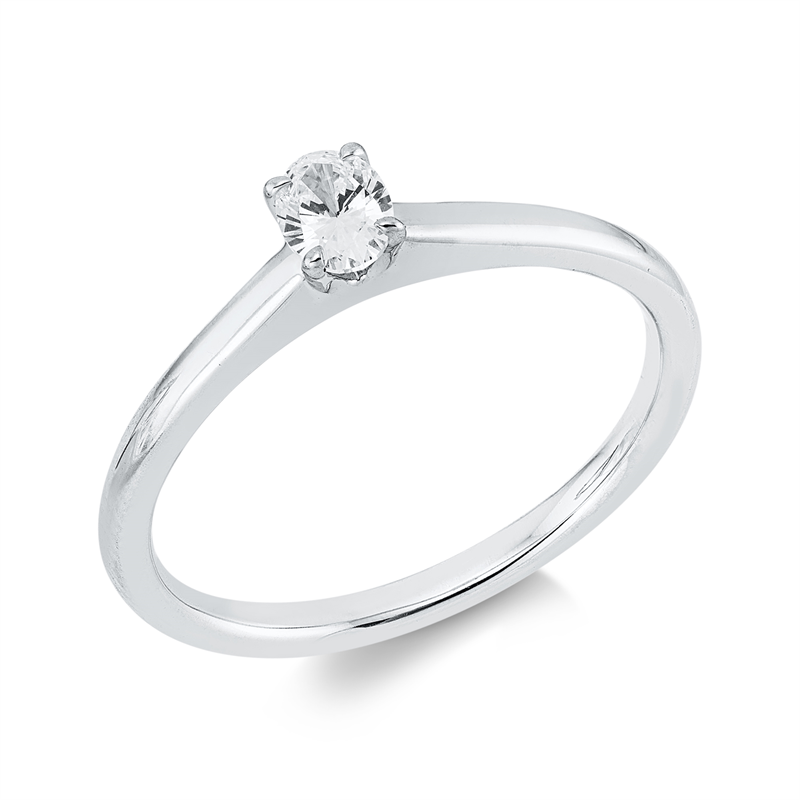 Solitaire Ring Weißgold 18kt 0,23ct