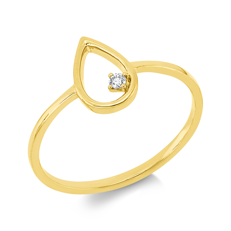 Modern Woman Ring Weißgold 18kt 0,02ct