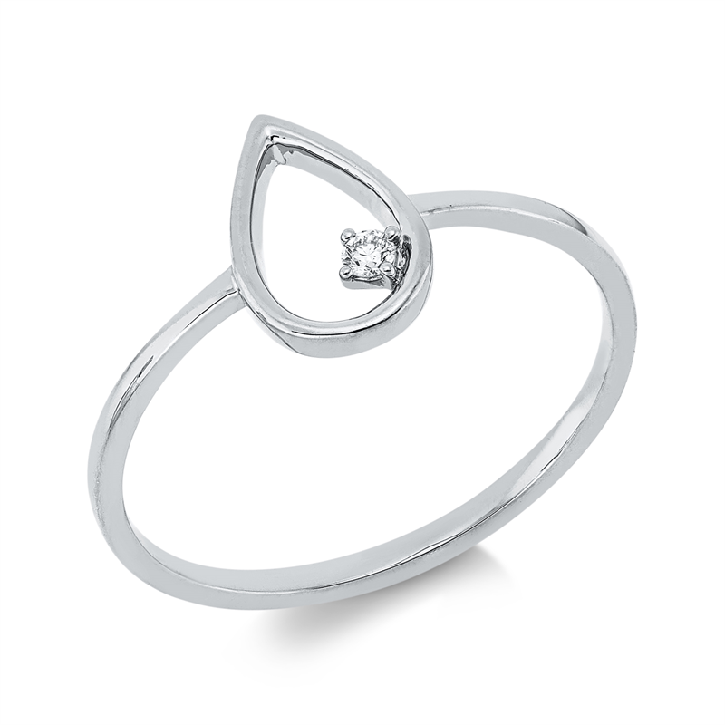 Modern Woman Ring Weißgold 18kt 0,02ct