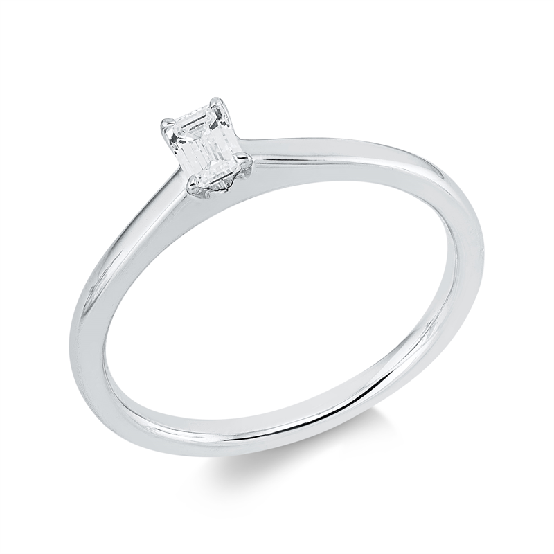 Solitaire Ring Weißgold 18kt 0,21ct