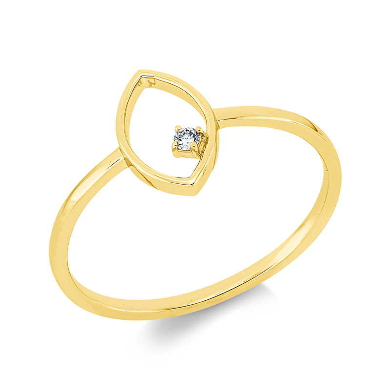 Modern Woman Ring Weißgold 18kt 0,02ct