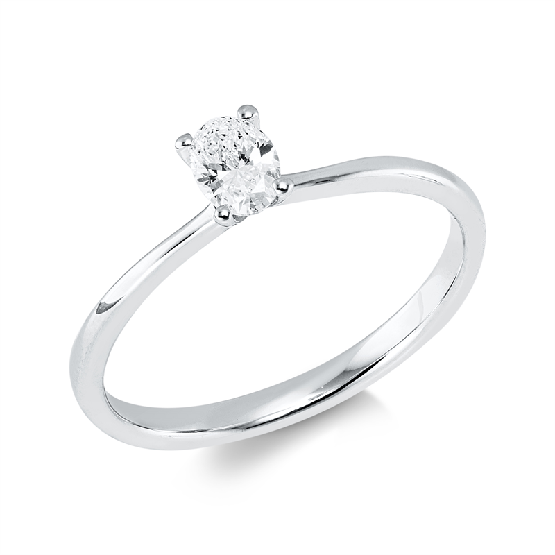 Solitaire Ring Weißgold 18kt 0,25ct