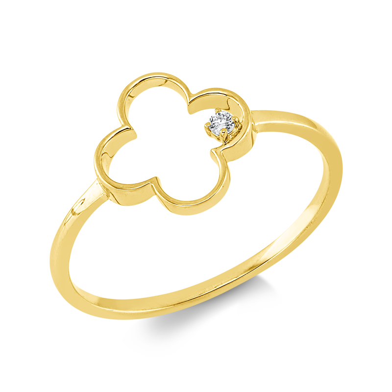 Modern Woman Ring Weißgold 18kt 0,02ct