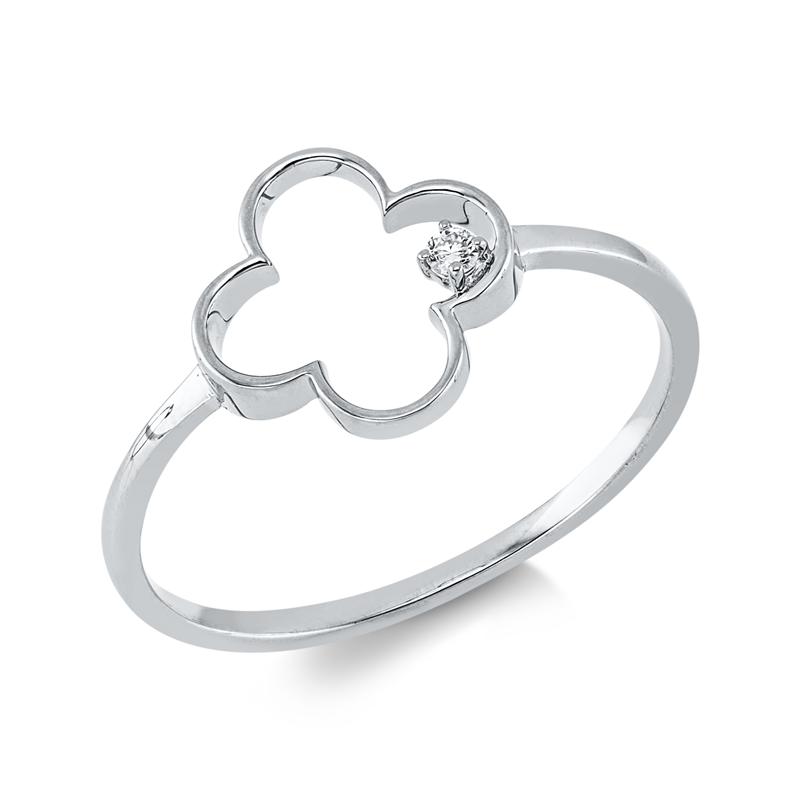 Modern Woman Ring Weißgold 18kt 0,02ct