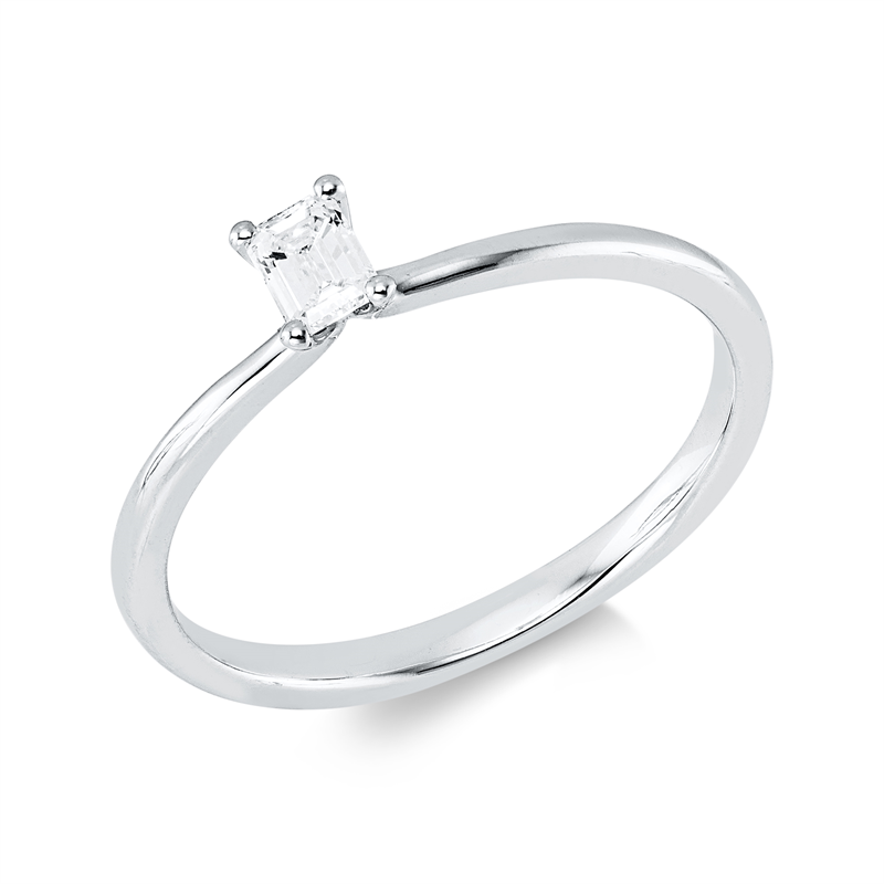 Solitaire Ring Weißgold 18kt 0,17ct