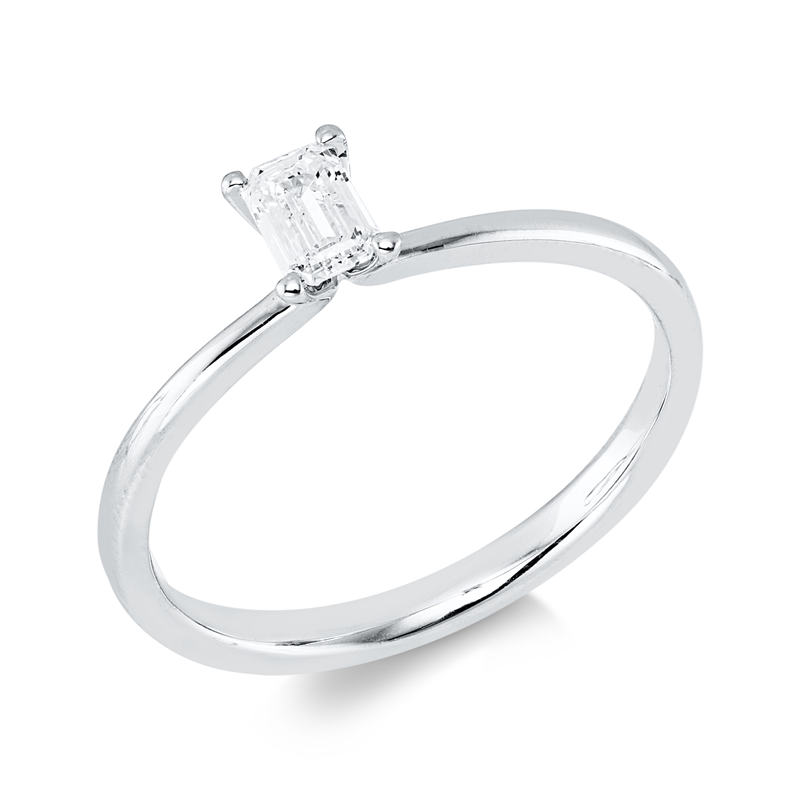 Solitaire Ring Weißgold 18kt 0,26ct