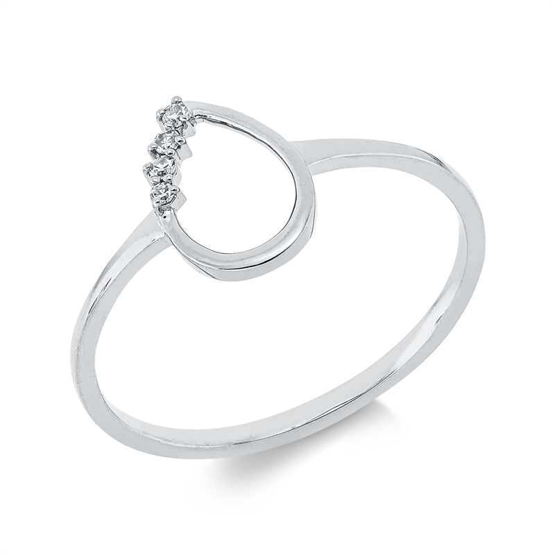 Modern Woman Ring Weißgold 18kt 0,03ct