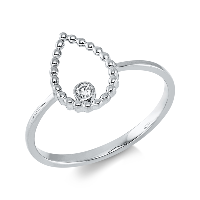 Modern Woman Ring Weißgold 18kt 0,03ct