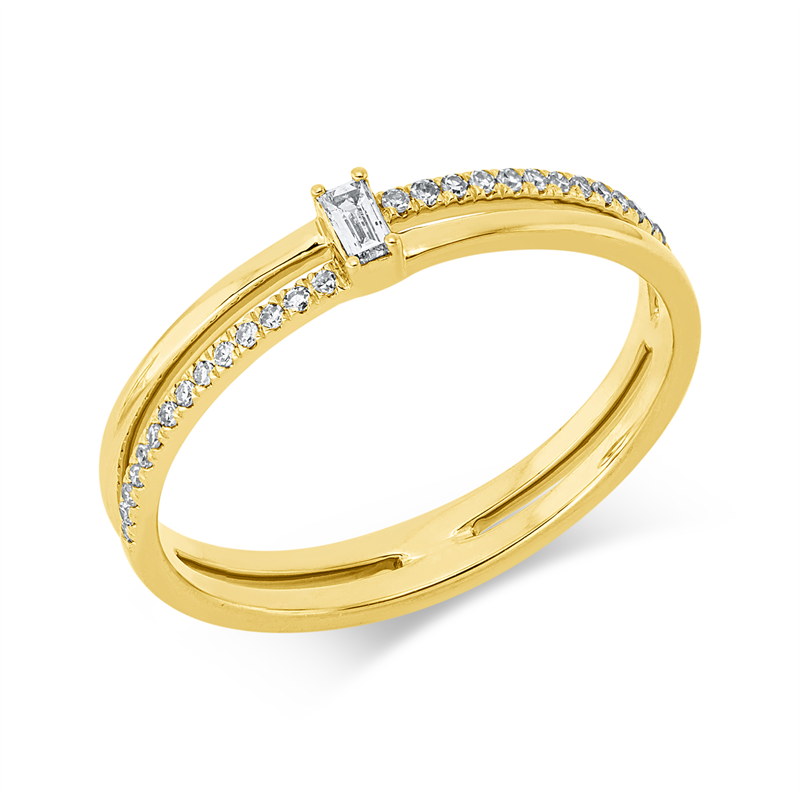 Baguette Ring Weißgold 18kt 0,11ct