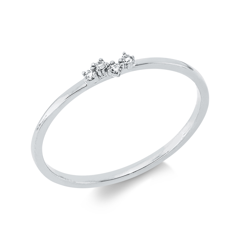 Modern Woman Ring Weißgold 18kt 0,03ct