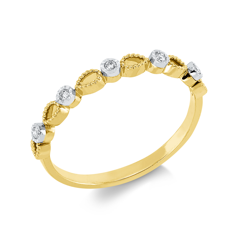 Modern Woman Ring Weißgold 18kt 0,05ct