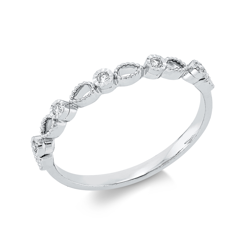 Modern Woman Ring Weißgold 18kt 0,05ct