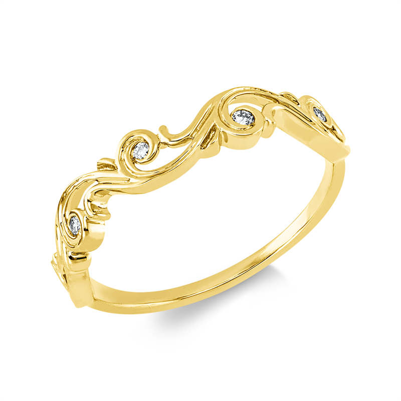 Modern Woman Ring Weißgold 18kt 0,07ct