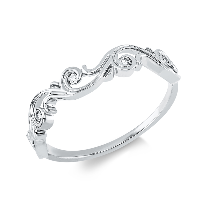 Modern Woman Ring Weißgold 18kt 0,07ct