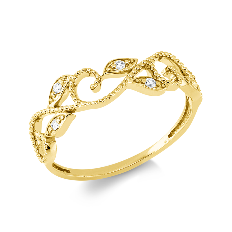Modern Woman Ring Gelbgold 18kt 0,06ct