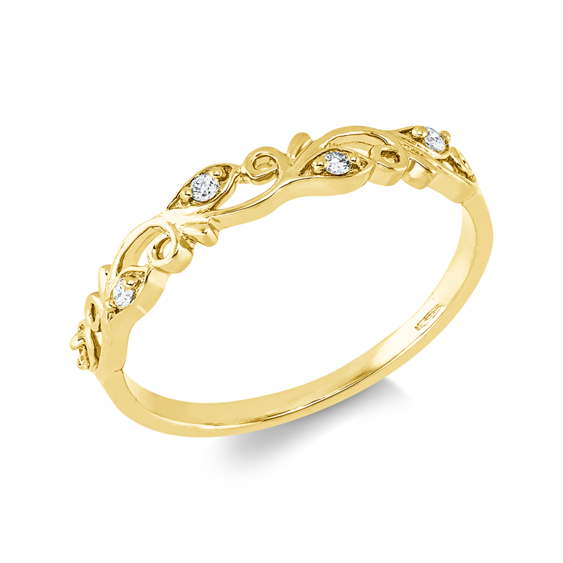 Modern Woman Ring Weißgold 18kt 0,07ct