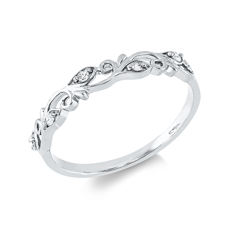 Modern Woman Ring Weißgold 18kt 0,07ct