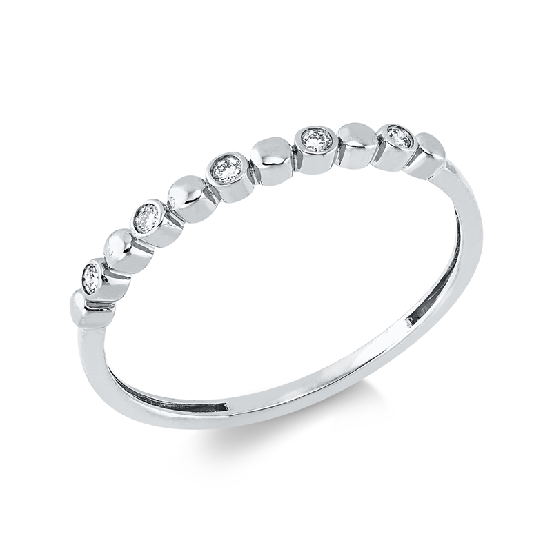 Modern Woman Ring Weißgold 18kt 0,05ct