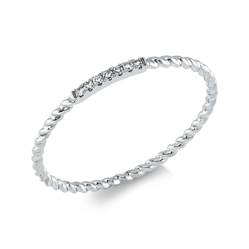 Modern Woman Ring Weißgold 18kt 0,03ct