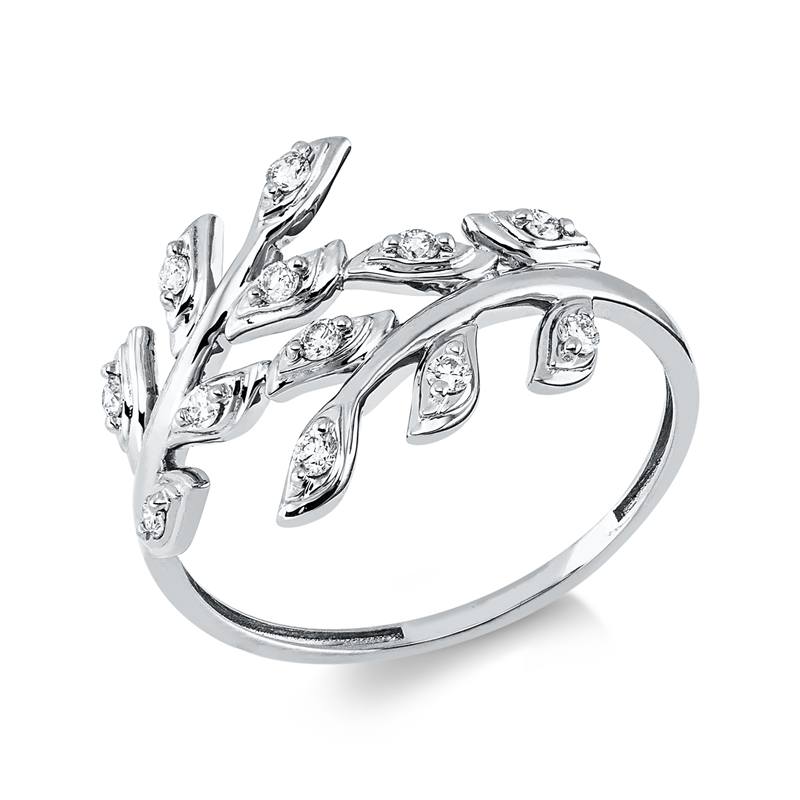Modern Woman Ring Weißgold 18kt 0,16ct