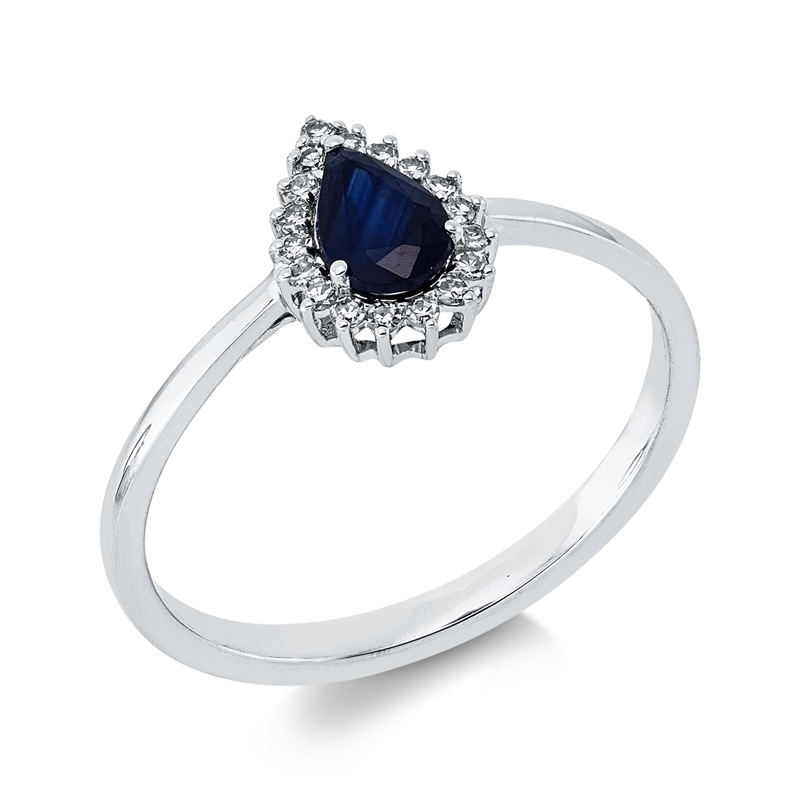 Farbstein Classic Ring Weißgold 18kt 0,09ct