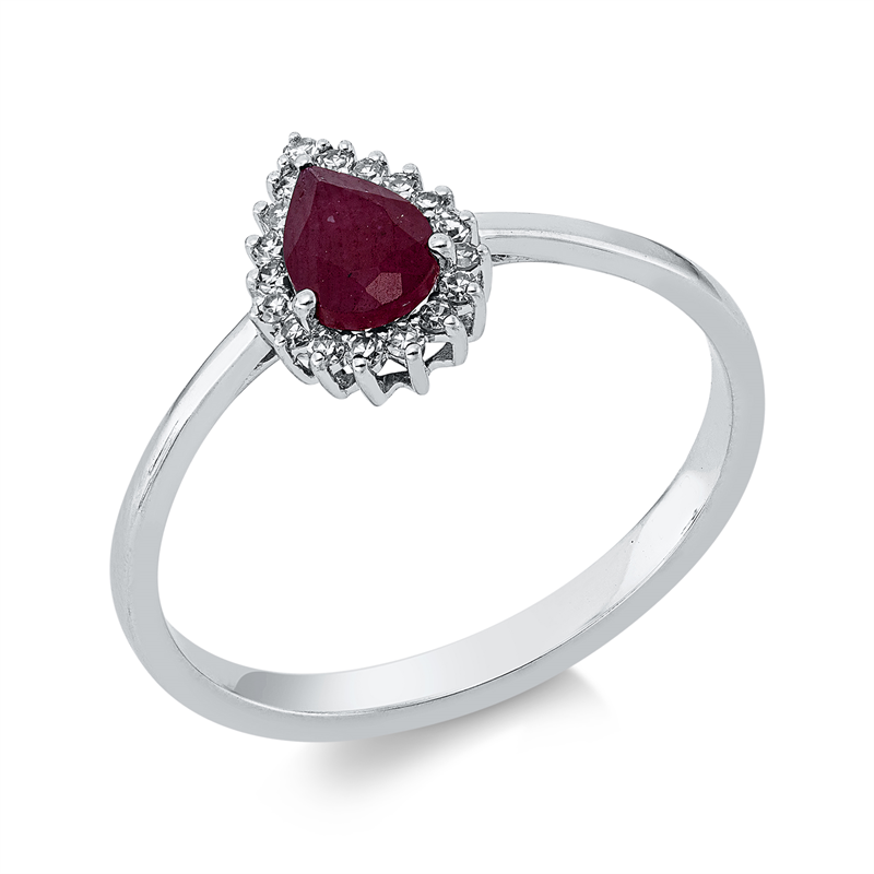 Farbstein Classic Ring Weißgold 18kt 0,09ct