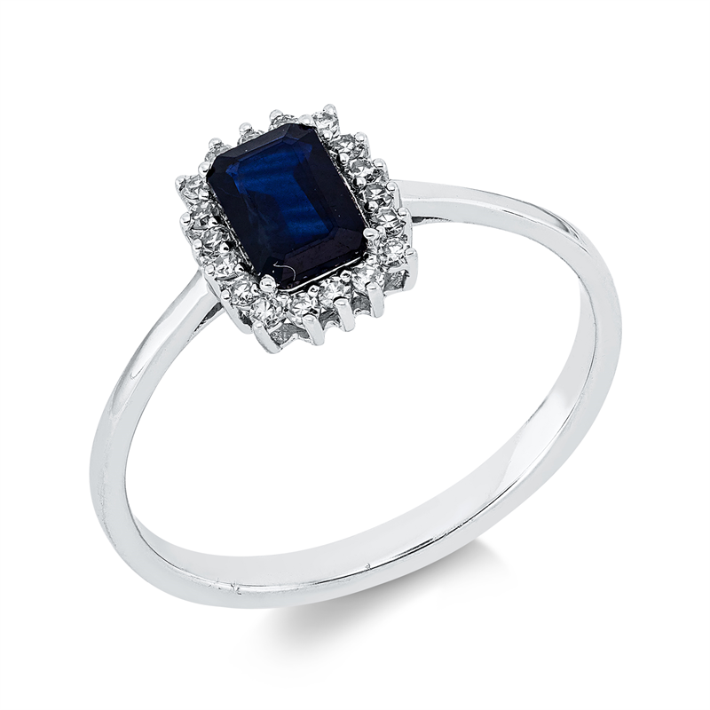 Farbstein Classic Ring Weißgold 18kt 0,11ct