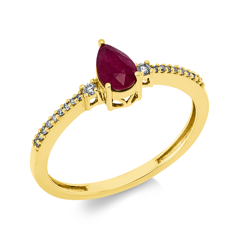 Farbstein Classic Ring Weißgold 18kt 0,08ct