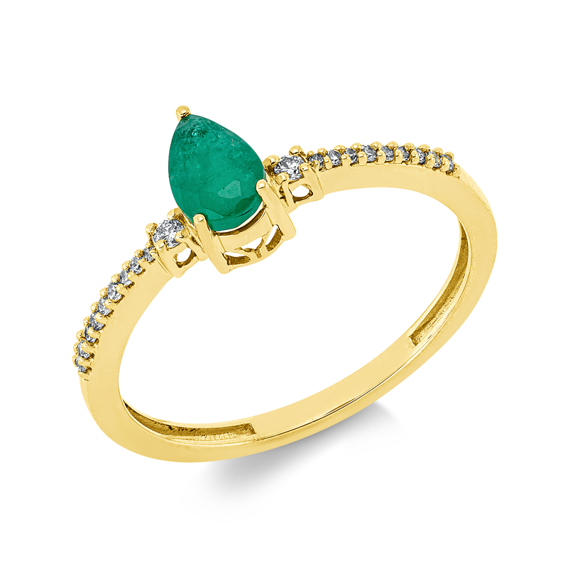 Farbstein Classic Ring Weißgold 18kt 0,08ct