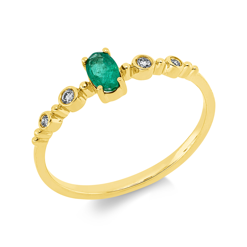 Farbstein Classic Ring Gelbgold 18kt 0,05ct