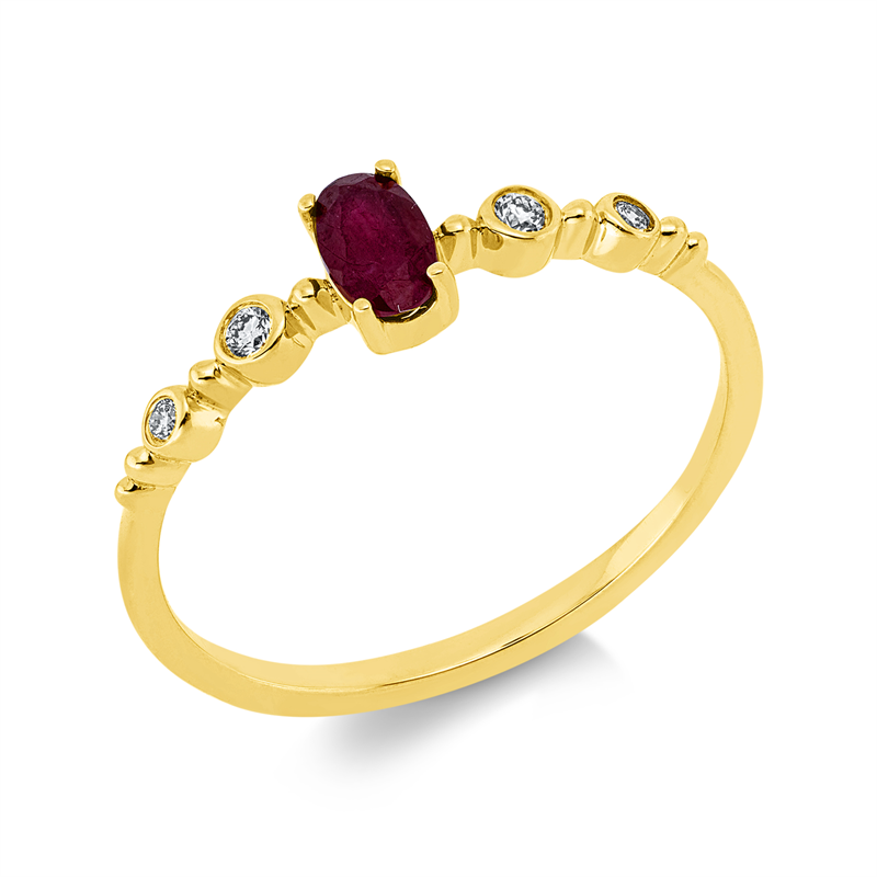 Farbstein Classic Ring Gelbgold 18kt 0,05ct