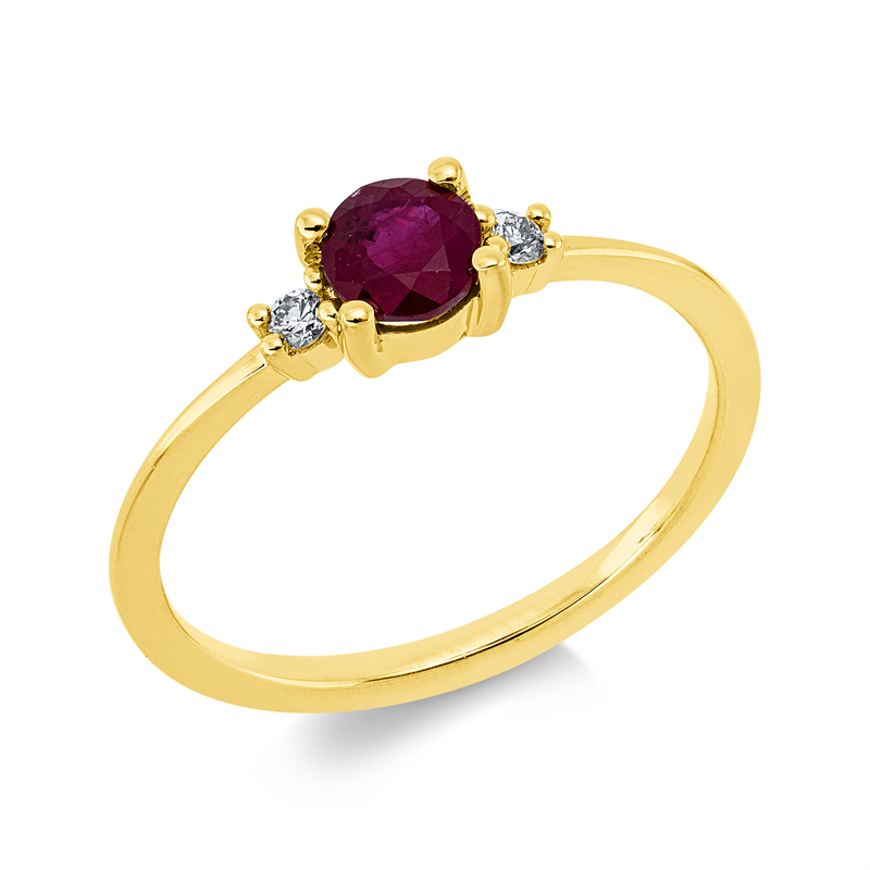 Farbstein Classic Ring Gelbgold 18kt 0,05ct