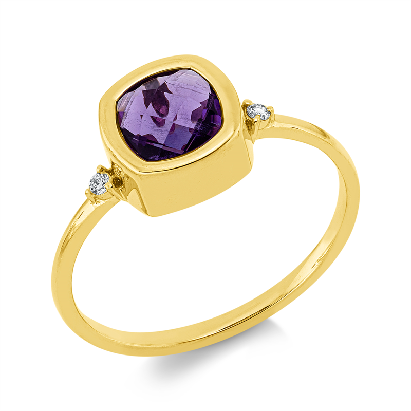 Farbstein Fashion Ring Gelbgold 18kt 0,03ct