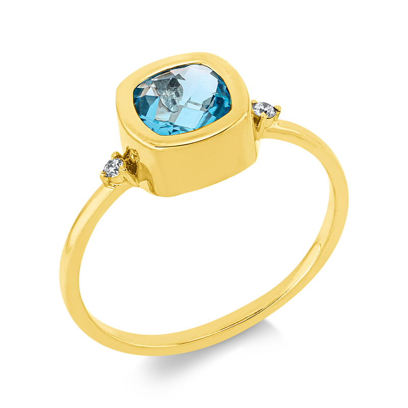 Farbstein Fashion Ring Gelbgold 18kt 0,03ct