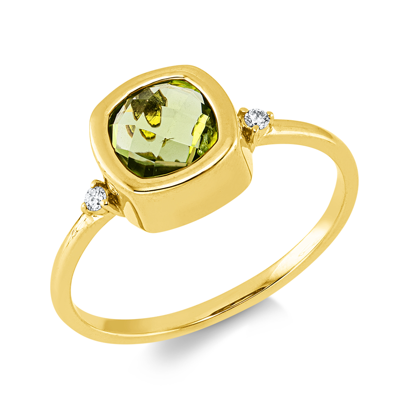 Farbstein Fashion Ring Gelbgold 18kt 0,03ct