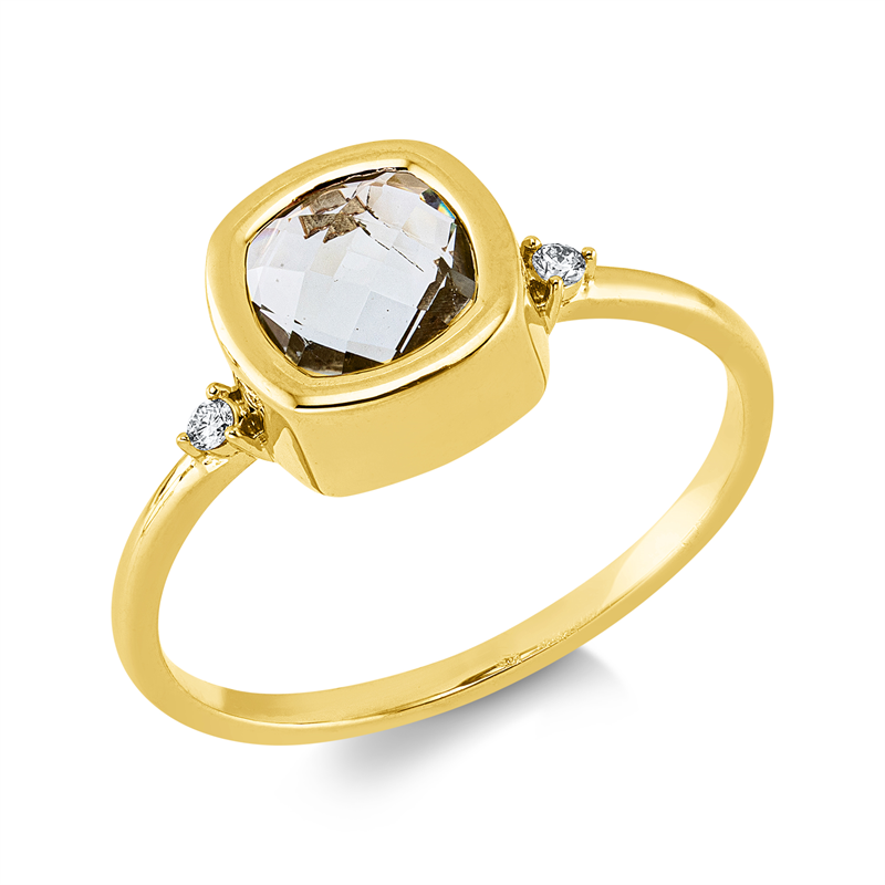 Farbstein Fashion Ring Gelbgold 18kt 0,03ct