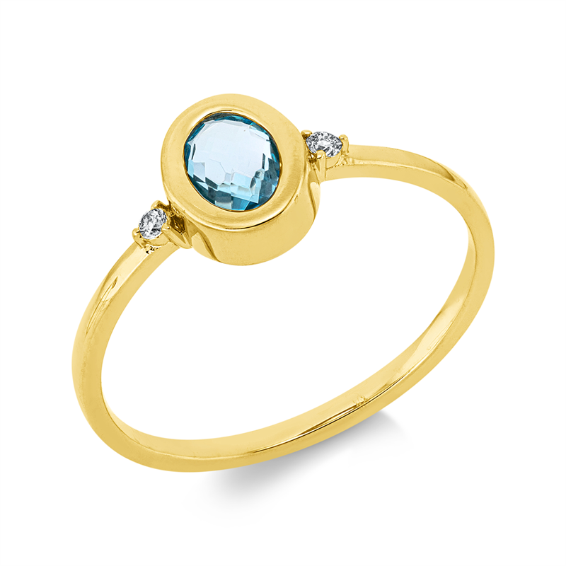 Farbstein Fashion Ring Gelbgold 18kt 0,03ct