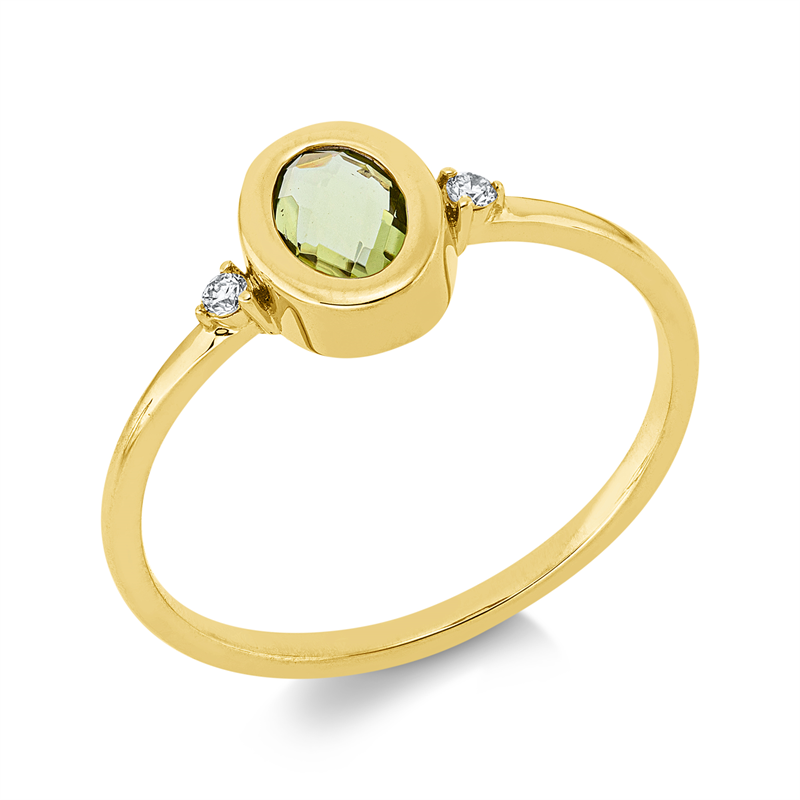 Farbstein Fashion Ring Gelbgold 18kt 0,03ct