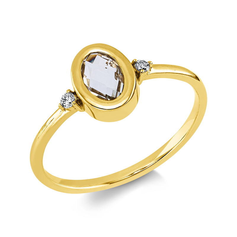 Farbstein Fashion Ring Gelbgold 18kt 0,03ct